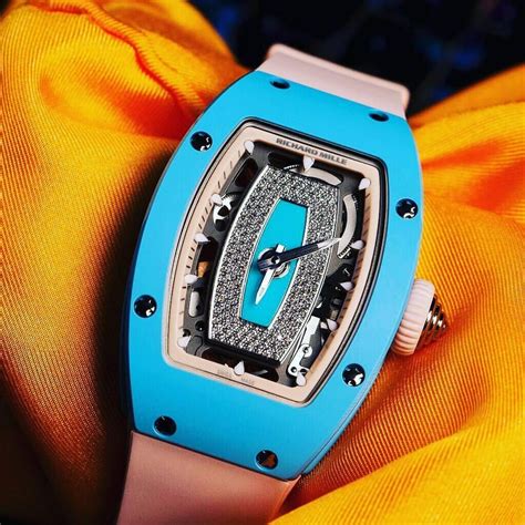 montre richard mille bracelet bleu|RM 07.